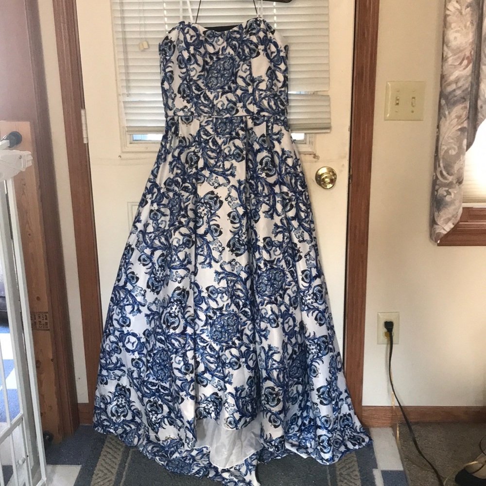 Betsy & Adam Strapless Gown